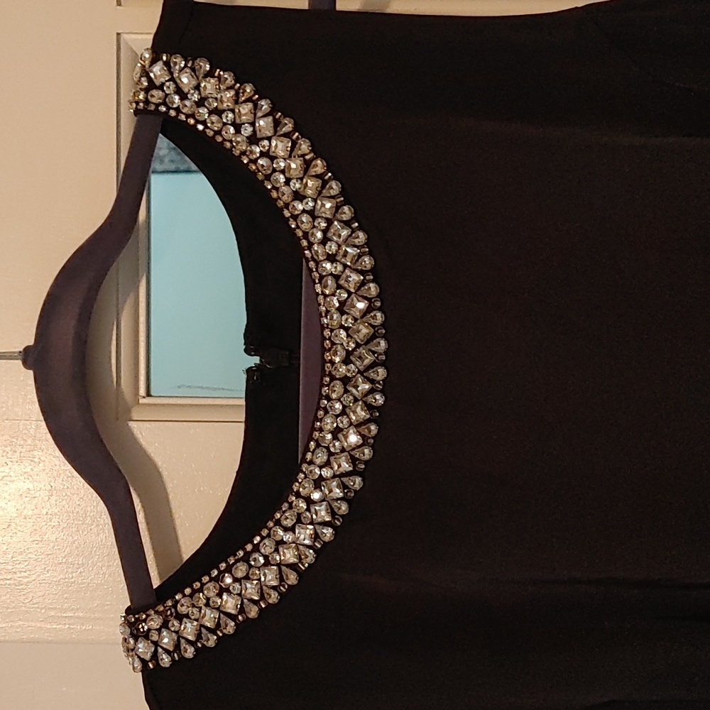 Mac Duggal Embellished Neck Trumpet Gown Black Size 14 - Picture 6 of 10